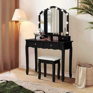 Vanity Makeup Desk and Stool